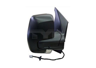 TYC Retrovizor Ford Transit Custom 12-, desni, -18, crni, unutarnje podešavanje, 2 pina