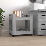 Kolica za radni stol boja sivog hrasta 60 x 45 x 60 cm drvena