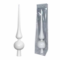 Božićni ukras Kugla-kupola, 25 cm, bijela  