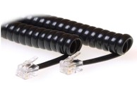 Modularni kabel, RJ10 na RJ10, muški na muški, duljina 1,5 m, crna