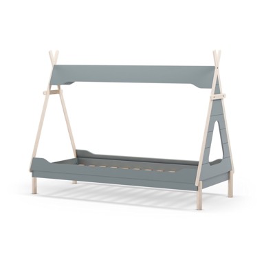 MARCKERIC Petrolej zeleni dječji krevet od masivnog bora u obliku kućice 90x190 cm Nora 