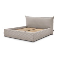 BOBOCHIC PARIS Tapecirani bračni krevet Jade s podnicom i prostorom za pohranu 160x200 cm, bež