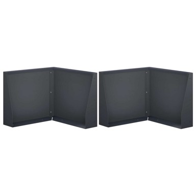 Rubnjak za gredice 2 kom 50 x 50 x 40 cm čelik, antracit