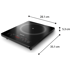 PHILIPS 3000 Series Prijenosna indukcijska ploča HD5830/90, 28 cm, 1 zona, crna