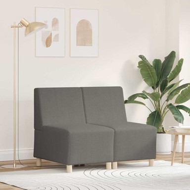 Modularna sofa bez naslona, 2 kom, 55 x 74 x 82 cm, svijetlosiva