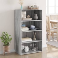 Visoka komoda 70x41x124 cm, konstruirano drvo, boja hrasta