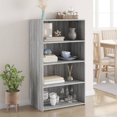 Visoka komoda 70x41x124 cm, konstruirano drvo, boja hrasta