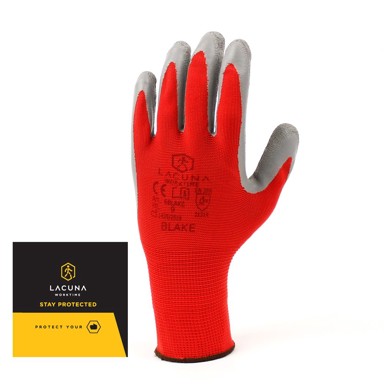 LACUNA Zaštitne rukavice S LATEKS PREMAZOM BLAKE VEL. 10