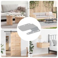 Držač za ravno montiranje 12 kom 75 x 66 mm, srebrno, čelik