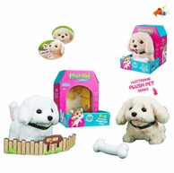 Plišani psić koji laje i hoda s kosti, pliš