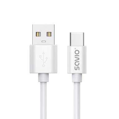 SAVIO Kabel CL-168, USB-A na USB-C, 2 m, bijeli