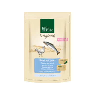 REAL NATURE Cat Kitten losos i piletina u želeu 85 g