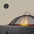 Vrtni kamin s roštiljem i žaračem, tamni granit