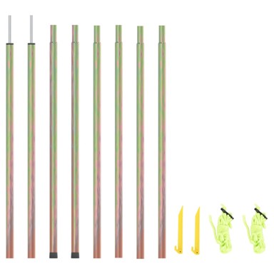 Šipke za jedro protiv sunca, 250 cm, pocinčani čelik, 2 kom