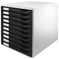LEITZ kutija s 10 ladica Form Set, sivo-crna