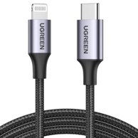 UGREEN Kabel Lightning na USB-C (2.0), sivi, 1M