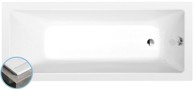 POLYSAN Pravokutna kada, Noemi slim, 160x70x39 cm, bijela, akrilna