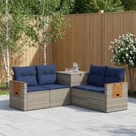 Set sofa 5 kom. 179 x 179 x 85 cm, siva i tamnoplava