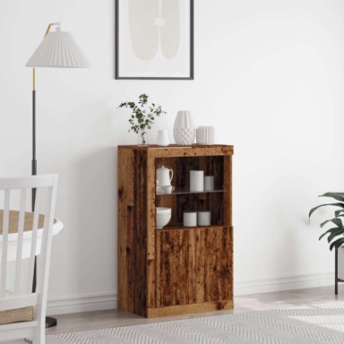 Sideboard s led svjetlima, 60.5x37x100 cm, stari