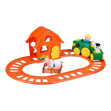 Vlak igračka set farm, 15/1, drveno, šareno