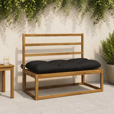 Jastučić za klupu VIANEN 100% poliester, 120 x 50 x 12 cm, crna