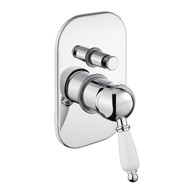 SAPHO Ugrađena slavina za tuš Kirké White (s 2 izlaza), srebrna