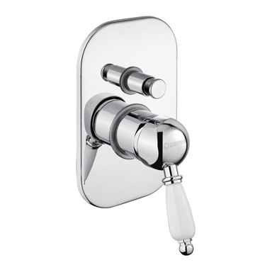 SAPHO Ugrađena slavina za tuš Kirké White (s 2 izlaza), srebrna