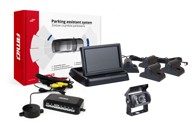 AMIO Parking senzori, 4 kom, crni, za kAMIOne, TFT02 4,3'' zaslon, buzzer, HD-501-IR kamera za rikverc