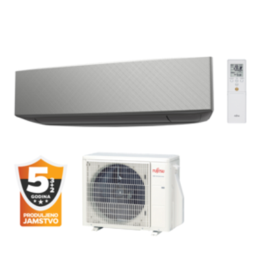 FUJITSU Klima Design Inverter ASYG09KETE-B/AOYG09KETA, 2.5 kW, siva