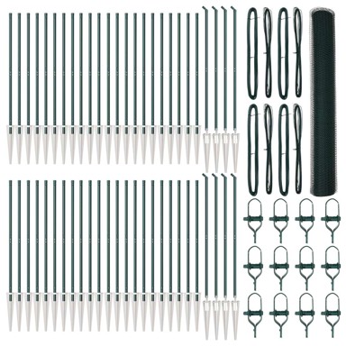 Heksagonalna ograda 1. 2x100 m čelik, zelena