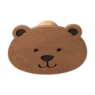 LIND DNA Smeđa željezna zidna kuka Bear Dot Nupo