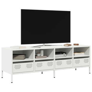 TV ormarić bijeli 135x39x43,5 cm hladno valjani čelik