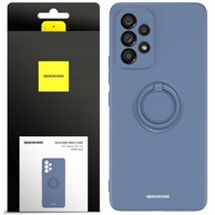 SPACECASE Silikonska maskica s prstenom za Samsung Galaxy A53 5G, plava