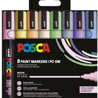 UNI Marker set Posca PC-5M pastelne boje