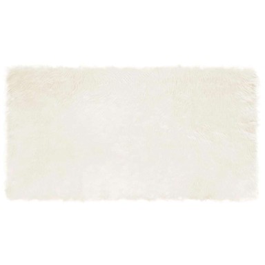 Tepih lažni ovčji, bijel 80 x 150 cm, poliester