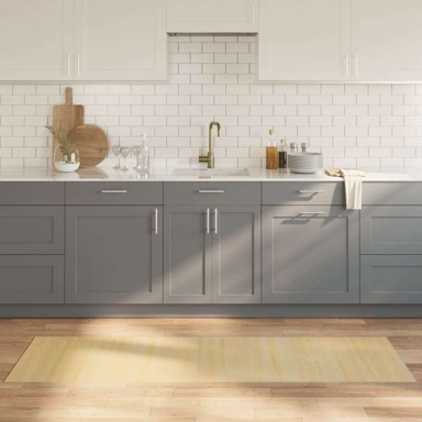 Tepih pravokutni, dimenzije 60 × 200 cm, bambus, svijetla prirodna