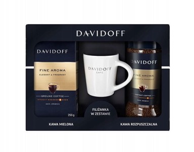 TCHIBO DAVIDOFF Fine Aroma set 250 g + 100 g + šalica