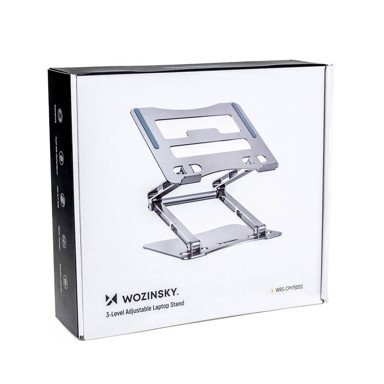 WOZINSKY WRS-CPY75DSS Premium aluminijski stalak za laptop + stalak za mobitel gratis, srebrna