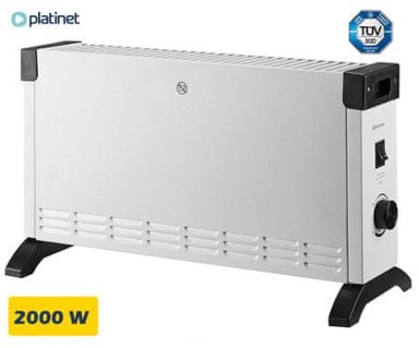 PLATINET Konvektor PEH01, 2000 W, 3 razine snage, 54 x 30 x 19 cm, bijeli