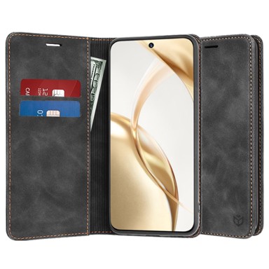 TECHSUIT Preklopna futrola Confy Cover za Honor 200, crna