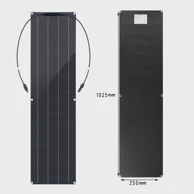 Fleksibilni solarni panel, 50W, crni