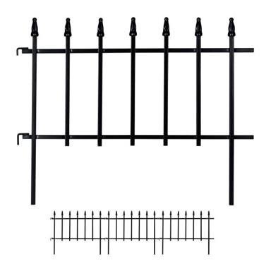 NORTHIX Metalne ograde za cvjetne gredice, set 4 kom, crna