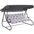 ROJAPLAST Vrtna ljuljačka MILANO 035-23, rasklopiva, 3 osobe, metal/tekstil, antracit