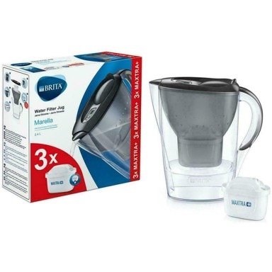 BRITA Vrč za filtraciju vode MARELLA SIVI 2,4L + 3 FILTERA