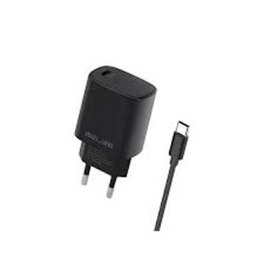 BELINE Kućni punjač BLNCB20C, 20W, PD3.0, USB-C, USB-C kabel, crni