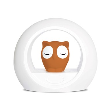 ZAZU Pametna noćna svjetiljka Sova LOU, Choco, s LED svjetlom i senzorom