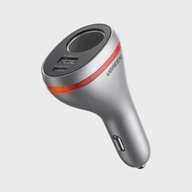 UGREEN Punjač za mobitel za auto, 84W, USB-C, USB-A, PD, QC 4.0, srebrni
