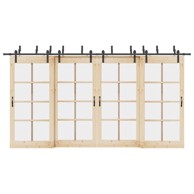 Pribor za klizna vrata 213,5 cm čelični crni