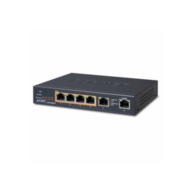 PLANET Switch 6-Port 4x 802.3at PoE Ports