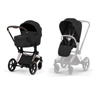 CYBEX Kolica 2u1 Priam Platinum, crna
